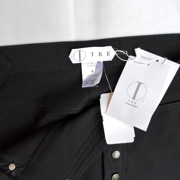 NWT$995 TRE by Natalie Ratabesi Straight Leg Wool Pants Button Zip Trousers Sz 4 - Picture 6 of 13